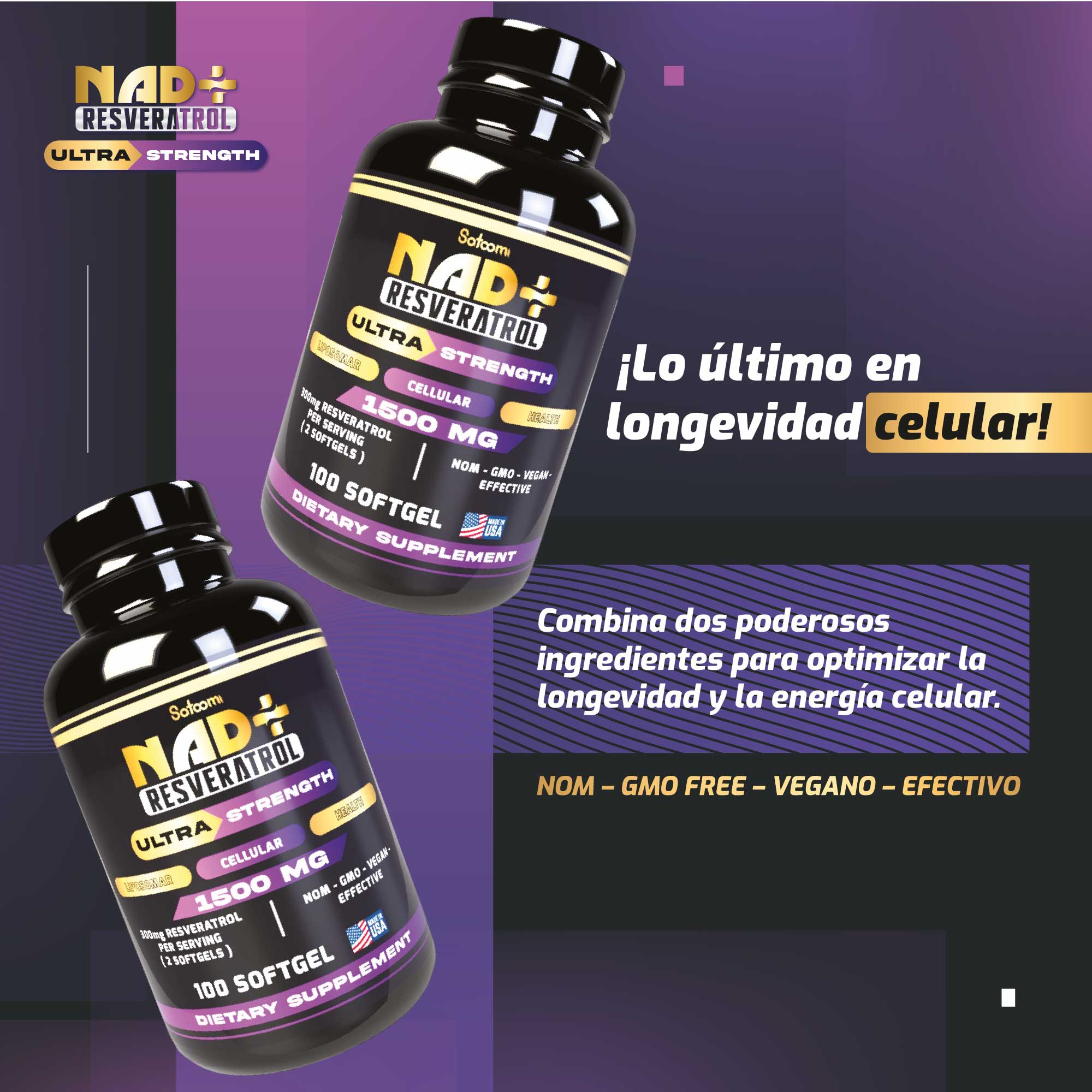 Nad Resveratrol con Proteina Creatina