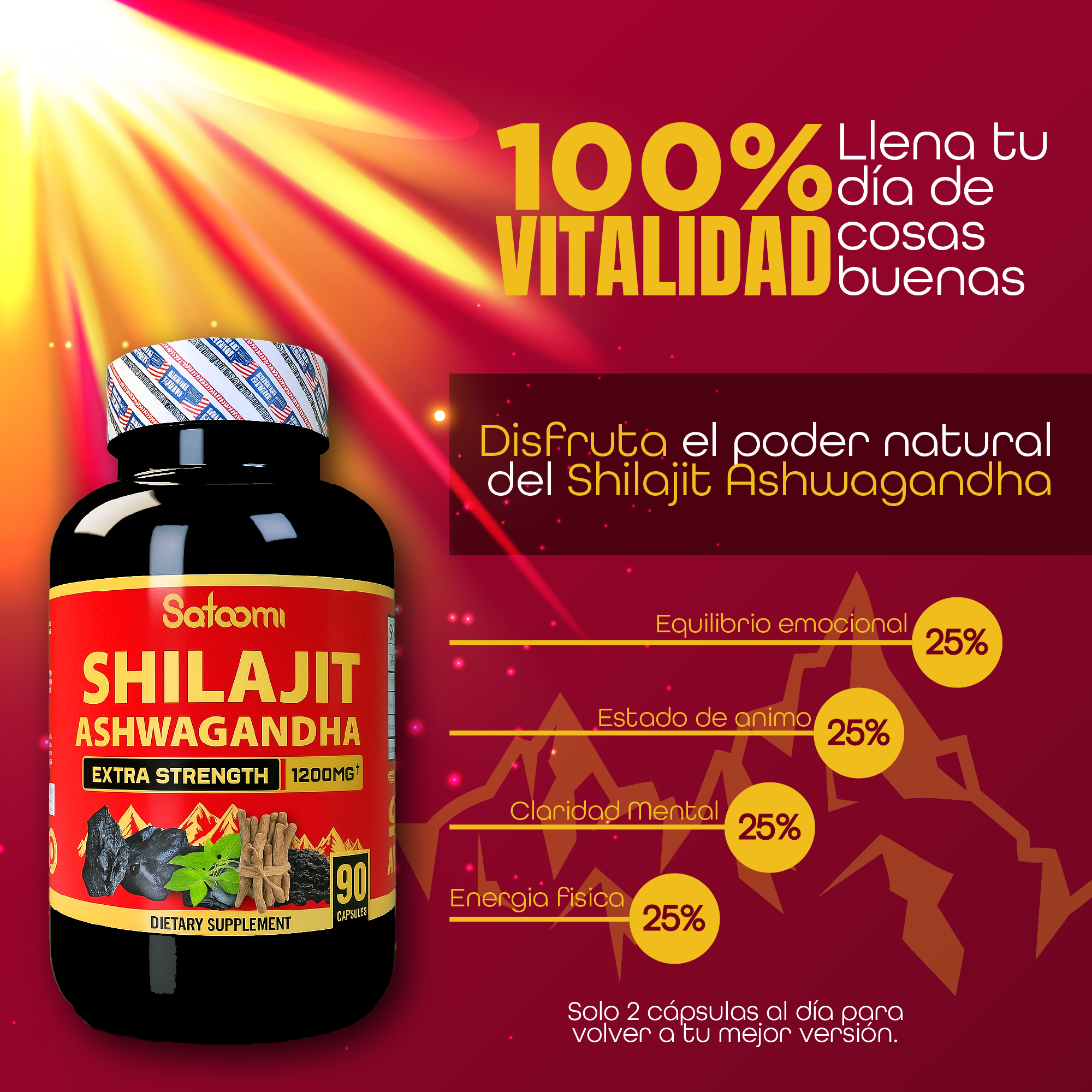 Shilajit de Ashwaganda y ProteinaCreatin