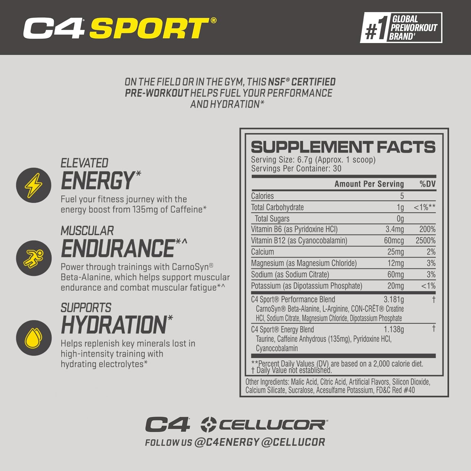 C4 Sport Pre Entreno Watermelon 201g